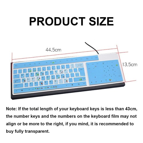 Silicone Protective Film for Desktop PC Keyboard Cover Keypad Protector Skin - Photo 4/18