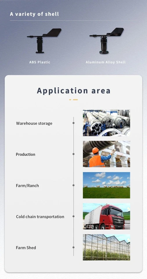 Windgeschwindigkeits- und Richtungssensor hochpräzise meteorologische Überwachung - Bild 3 von 4