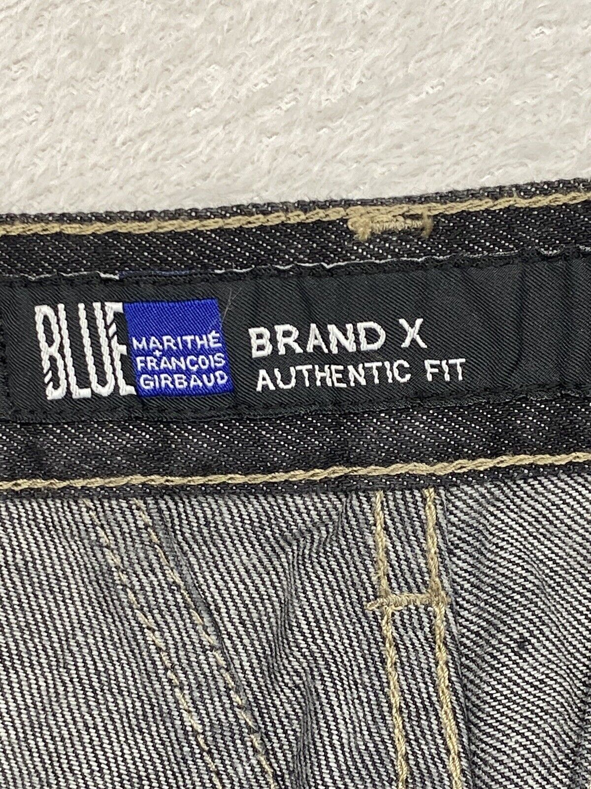 Marithe Francois Girbaud Blue Brand X Black Denim Jeans Men's Pants Sz 38S  X 26