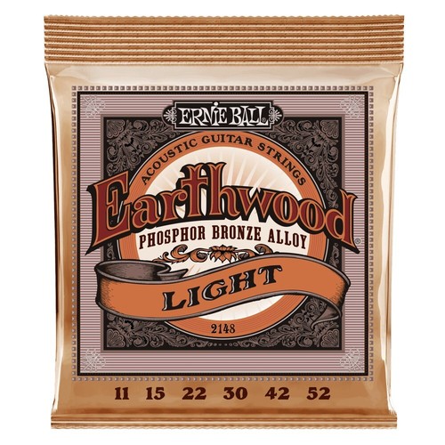 5 juegos de cuerdas para guitarra Ernie Ball acústicas madera de tierra fósforo bronce luz 11-52 - Imagen 3 de 6