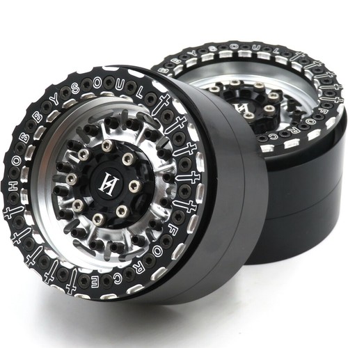 2x RC Allloy 2.2 beadlock wheels Rims For RC Crawler Trx4 Scx10 Capra Ryft Gen8 - Picture 25 of 53