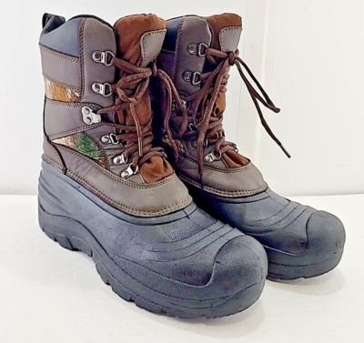 Ozark Trail mens insulated winter boots Size 8 M Brown camo  display picture 1