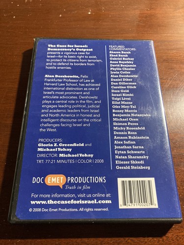 The Case For Israel Democracy's Outpost Alan Derhowitz 2008 DVD - Imagen 2 de 2