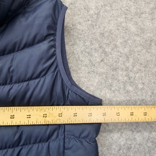 UNIQLO Quilted Puffer Vest Kids 7 8 Navy Ultra Light Outdoor Full Zip Normcore - Picture 4 of 11