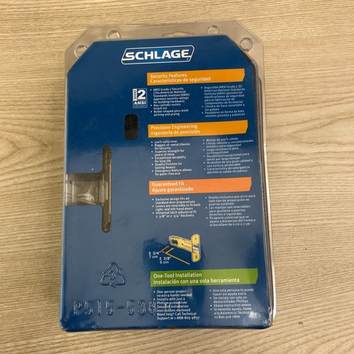 Schlage Accent Aged Bronze Reversible Keyed Entry F51 V ACC 716 One Tool Install - Picture 4 of 5