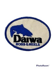 Daiwa Rods Reels Embroidered Company Logo Fishing Patch Blue White Vintage