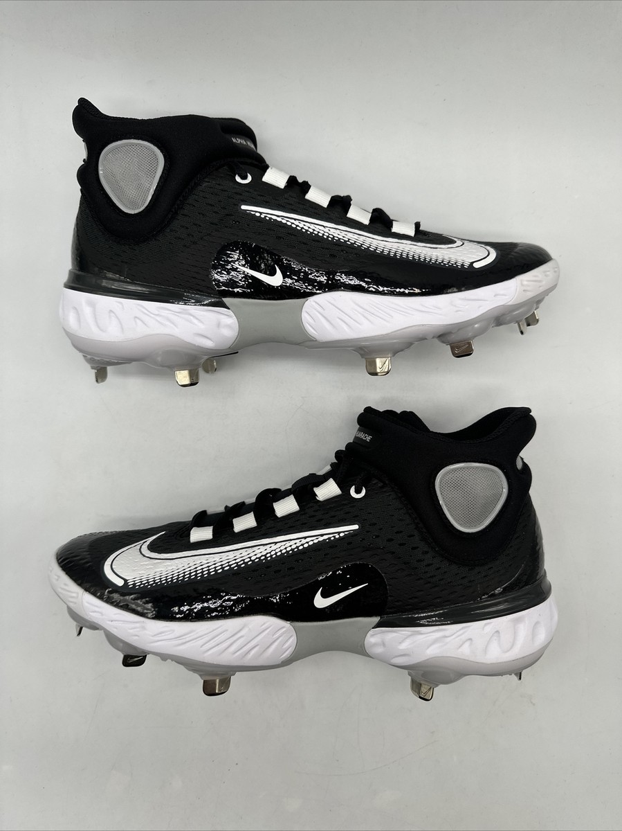 Nike Alpha Huarache Elite 4 Mid Baseball Cleat Black DJ6520-011