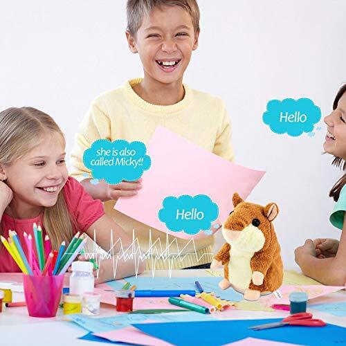 Talking Hamster Repeats What You Say Interactive Stuffed Plush Animal Brown - Picture 7 of 7