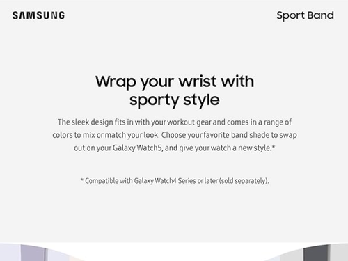 Samsung Sport Band for Galaxy Watch - S/M - Beige *Brand New - Picture 4 of 8