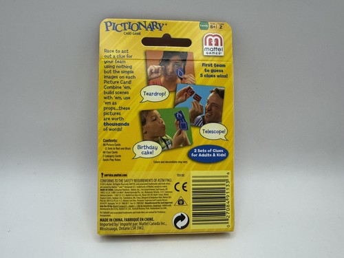 Pictionary Card Game & Instructions Great Travel Game! Mattel NEW Factory Sealed - 第 2/2 張圖片