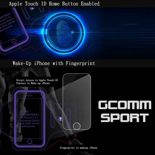GCOMM SPORT iPhone 12 mini Sports Armband, Fingerprint / Touch ID Support - Picture 4 of 4
