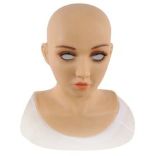 Realistic Silicone Female Mask With Makeup Cosplay Crossdresser Full Face Masks