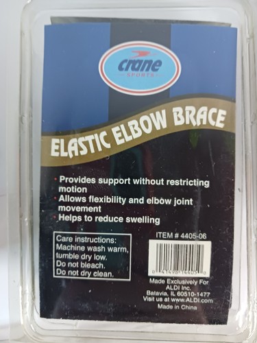 Crane Sports Elastic Wrist Elbow Knee Braces Lot Of 6 Sets White Black Large NEW - Picture 3 of 5