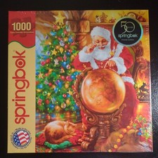 Christmas Puzzle Joy Around the World 1000 Piece Springbok Santa Cat NEW 2013