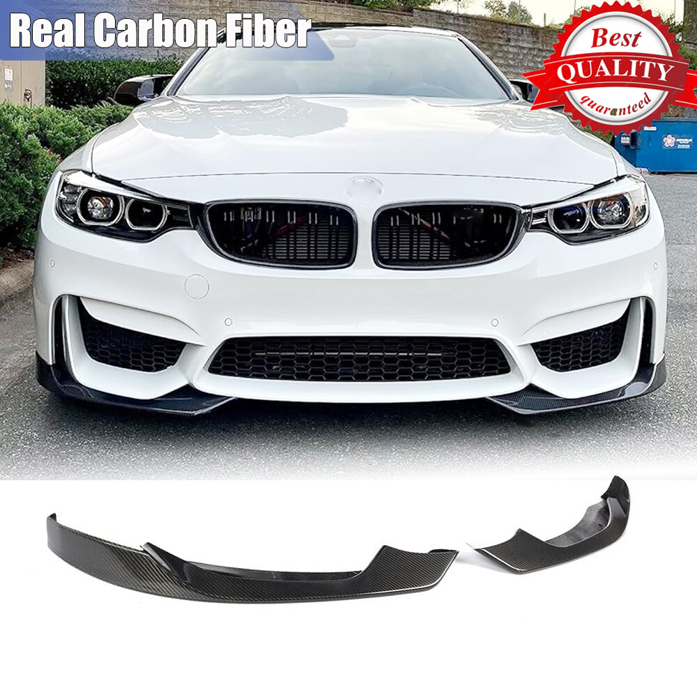 For BMW F80 M3 F82 F83 M4 Carbon Fiber Front Bumper Lip Splitters