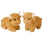 Modern Ornament For Living Room Highland Cow Animal Statue Figurine Quirky Gift