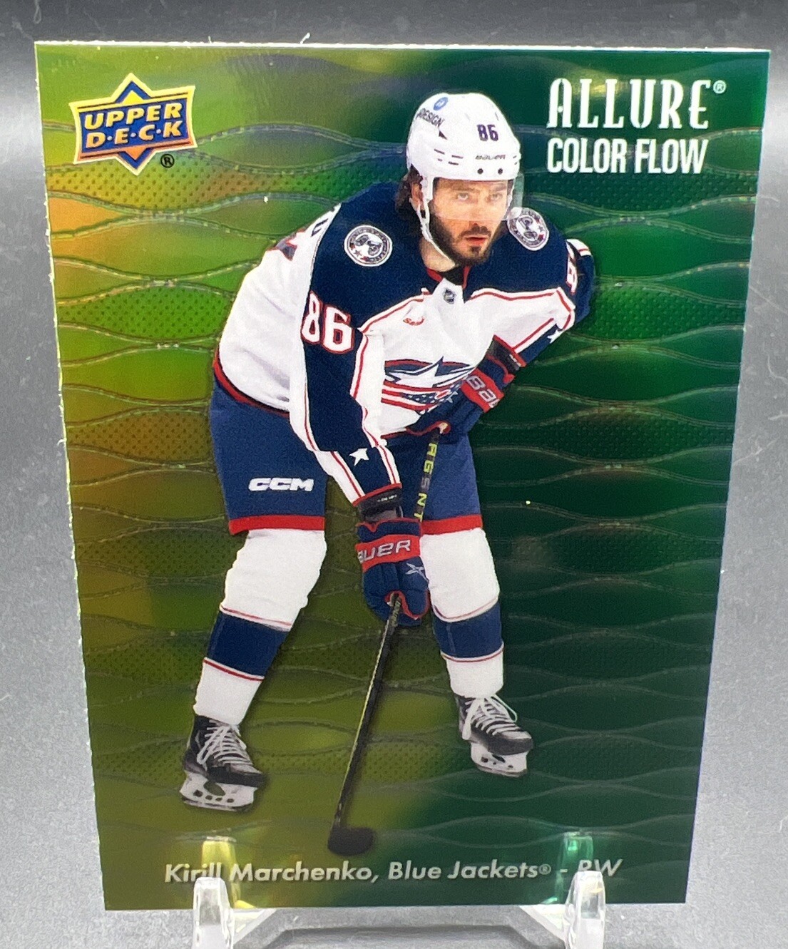 🔥🏒2023-24 Upper Deck Allure Color Flow Yellow-Green Kirill Marchenko🏒🔥