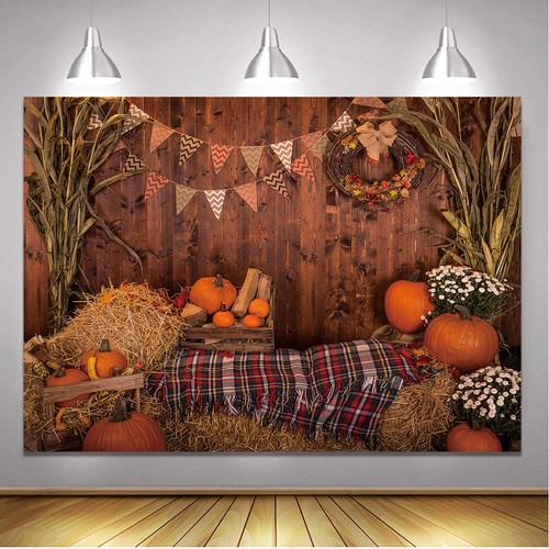 Fondo decorativo vintage para cultivos de madera cosecha otoño grano pajar fondos decorativos - Imagen 2 de 9