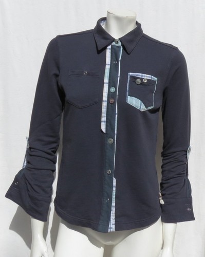 LOOPTWORKS Damen grau recycelt weich Stretch French Terry Shirt Top Gr. S M gebraucht, in einwandfreiem Zustand - Bild 5 von 5