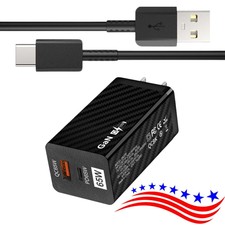 65W Super Fast Charging USB Type C Wall Charger For Samsung iPhone Android Lot