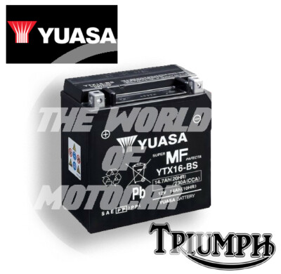 Batterie Moto YUASA YTX16-BS 12V 14Ah Pour KAWASAKI Zephyr 1100 (ZRT10A) - Neuve