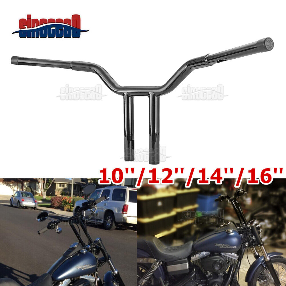 Black 10'' 12'' 14'' 16'' T-Bars Handlebar For Harley Black 10'' 12'' 14'' 16'' T-Bars Handlebar For Harley