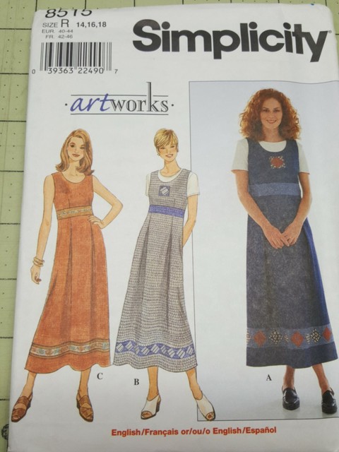 Simplicity 8515 Misses Jumper Dress Top 
