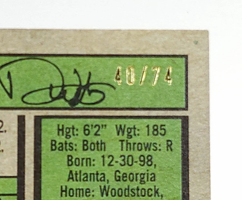 Drew Waters Rookie /74 SSP 2023 Topps Heritage Black Chrome Kansas City Royals - Image 3 of 4