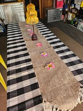 🕉 BEAUTIFUL BALI 2.0 MTR TABLE RUNNER. HOME DECORE, BINTANG, SINGLET, TSHIRT 🕉