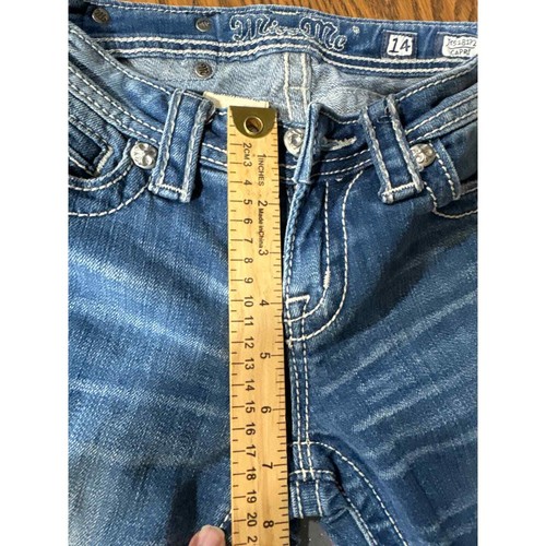 GIRLS MISS ME Jeans JK5181P2 CAPRI Pants Size Girls 14 - Picture 8 of 8