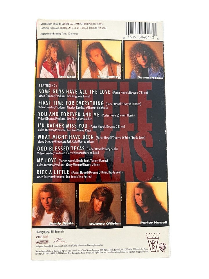 Little Texas Kick a Little (VHS, 1994) Country Music Warner Bros eBay