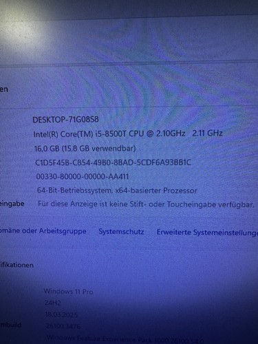 HP ProDesk 400 G4 micro PC i5-8500T - 16 GB, 500 GB NVME SSD - Windows 11 Pro - Bild 7 von 8