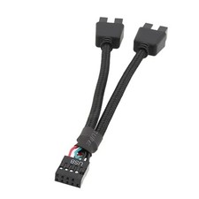 Motherboard 9Pin USB2.0 to Dual 9Pin Extension Cable, 9Pin to 2  9Pin Splitter