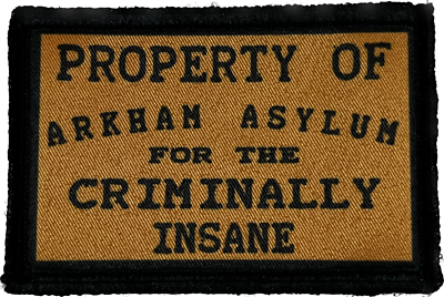 #ad #ad Property of Arkham Asylum Morale Patch Tactical ARMY Funny Military Batman Flag $7.99