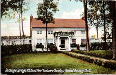 Postcard Saratoga Springs NY Inniscara Saratoga Home of Chauncey Olcott