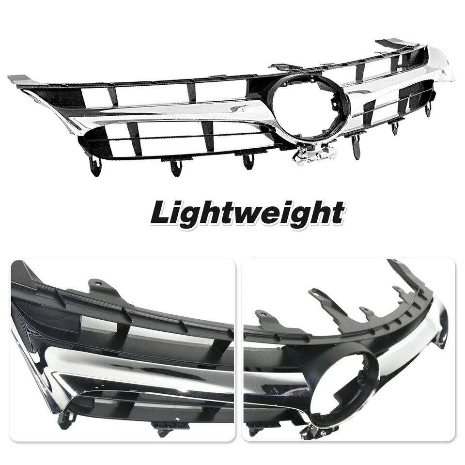 Parachoques delantero parrilla superior cromada para Toyota Camry LE XLE SE XSE 2015 2016 2017 Foto 3 de 4