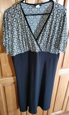 Women's Perception Women Brand Short Sleeve Dress Black Plus Size 2X