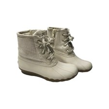 Sperry Top-Sider Girl's Saltwater Boot Ivory, Size 6M; STK165447