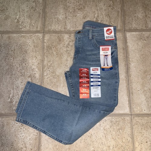 Wrangler Boys Jeans Size 10 Husky Taper Fit Adjustable Waste Band Blue Jeans Den - Picture 2 of 5