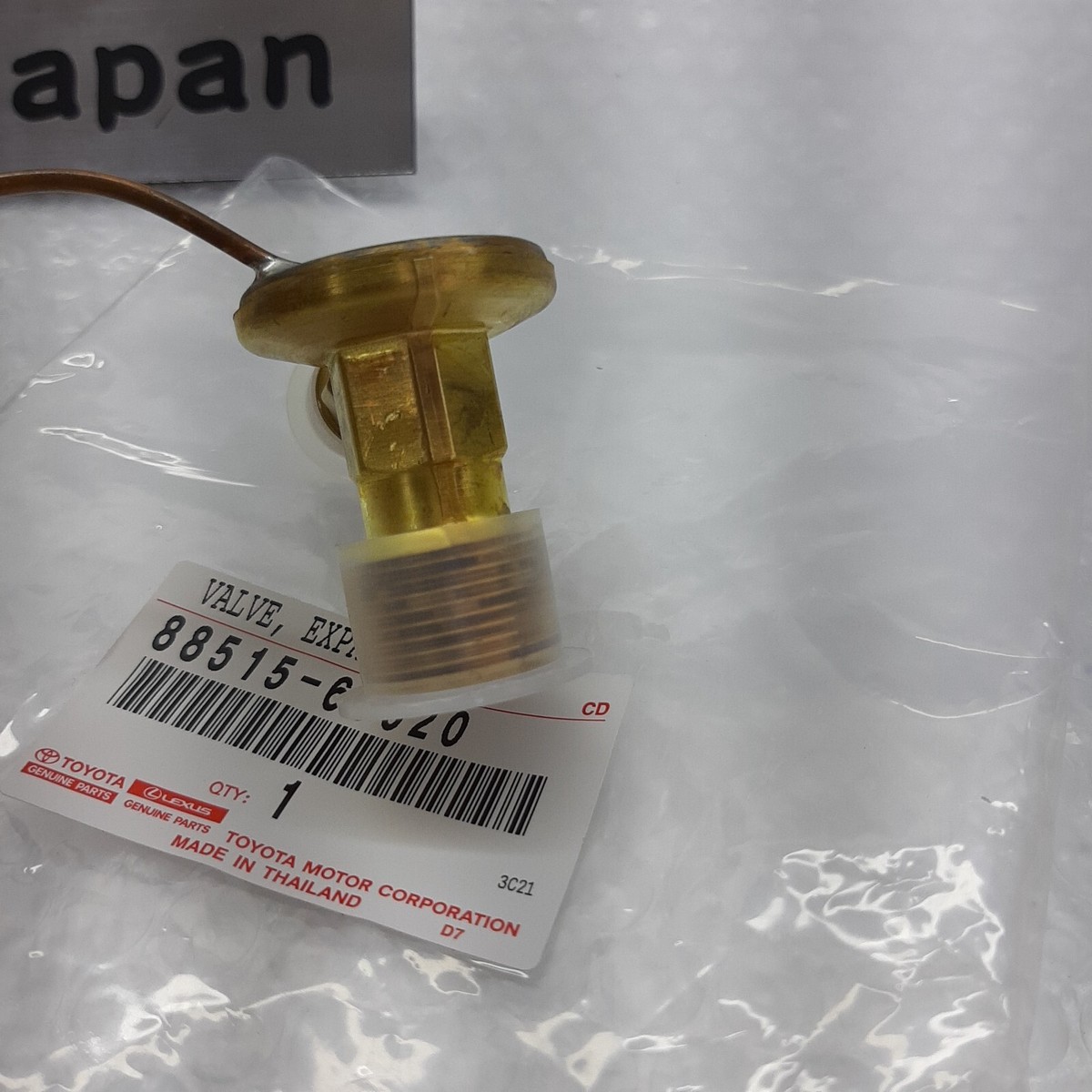 Toyota 88515-60020 VALVE, COOLING BOX EXPANSION 8851560020 GENUINE