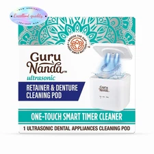 Retainer & Denture Cleaning Pod with Ultrasonic & UV Light Cleaning, 3 Cleaning