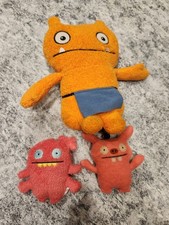 Ugly Dolls Wage, Moxy, Puglee Lot Plush Stuffed Animal