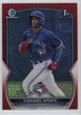 2023 Bowman Chrome Prospects Mega Box Red Mojo Refractor 1/5 Yhoangel Aponte b4a