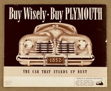 1942 Plymouth Special Deluxe Original Sales Brochure Catalog Woody Convertible