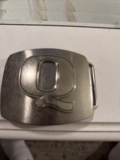 Silver Metal Y2K Q Initial Belt Buckle
