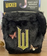 WICKED COZY GIFT BUNDLE Pouch, Socks and Eye/Sleep Mask ELPHABA GLINDA