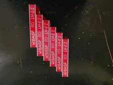 BASF SIX NOS BLANK CASSETTE HIGH QUALITY 90 MINUTE TAPES