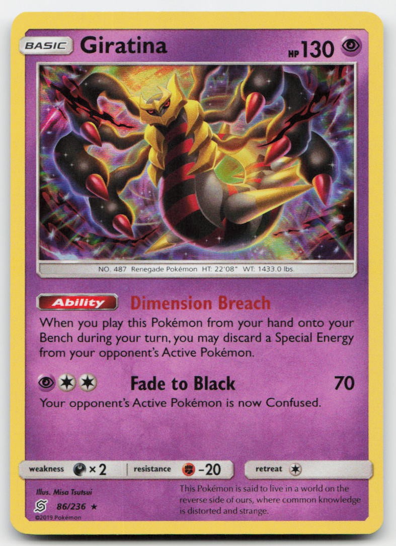 Giratina 86/236 LP - Unified Minds - Holo Rare - Pokemon TCG