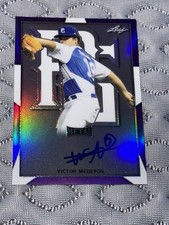 VICTOR MEDEROS 2019 Leaf Perfect Game METAL PURPLE AUTOGRAPH #11/25 ANGELS