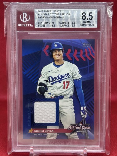 2025 Topps Update Series - All-Star Stitches Shohei Ohtani #AS-SO (MEM) BGS 8.5